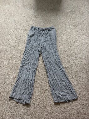 Target Striped Wide-Leg Linen Blend Pants